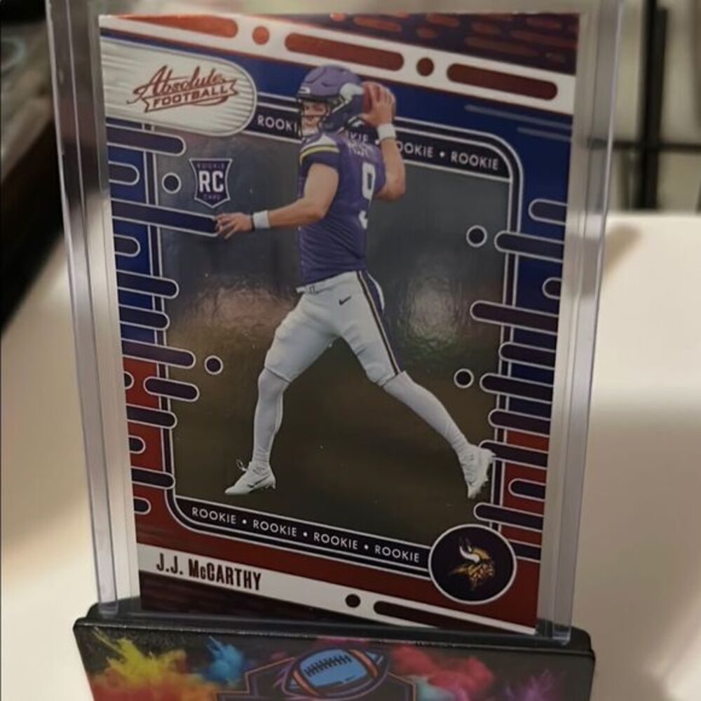 2024 Absolute JJ McCarthy Red White & Blue Rookie Card
